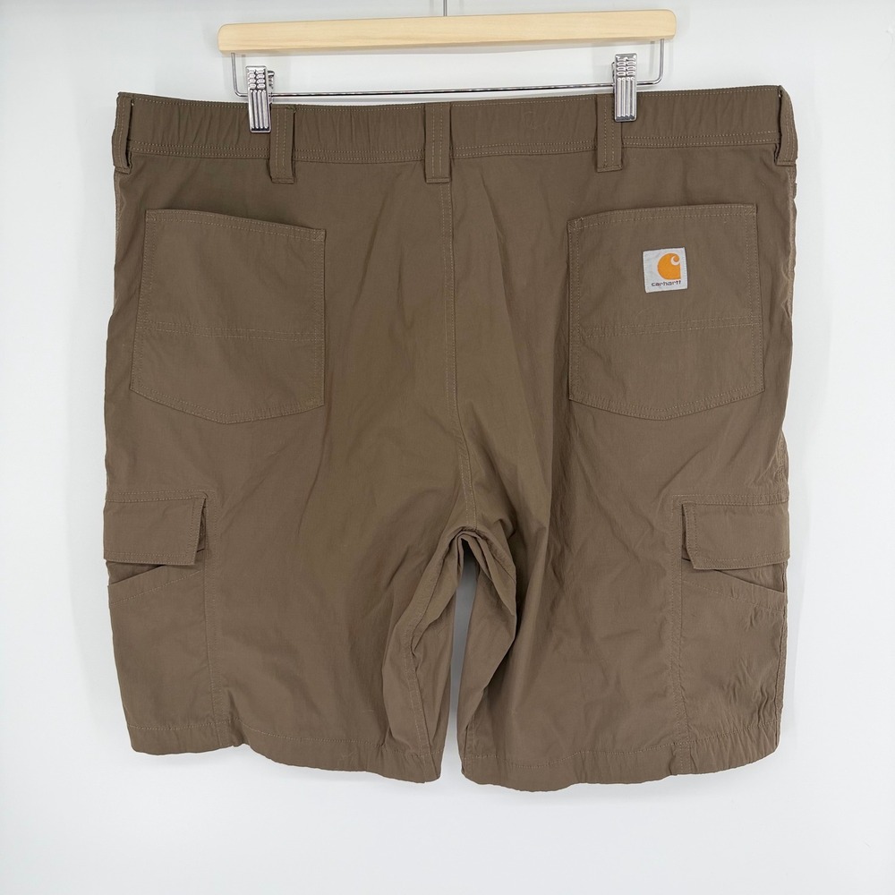 Carhartt Force Madden Cargo Shorts Mens 44 Brown Relaxed Fit Ripstop Workwear - Picture 2 of 6
